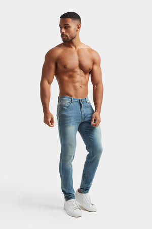 Athletic Fit Jeans in Light Blue - TAILORED ATHLETE - USA