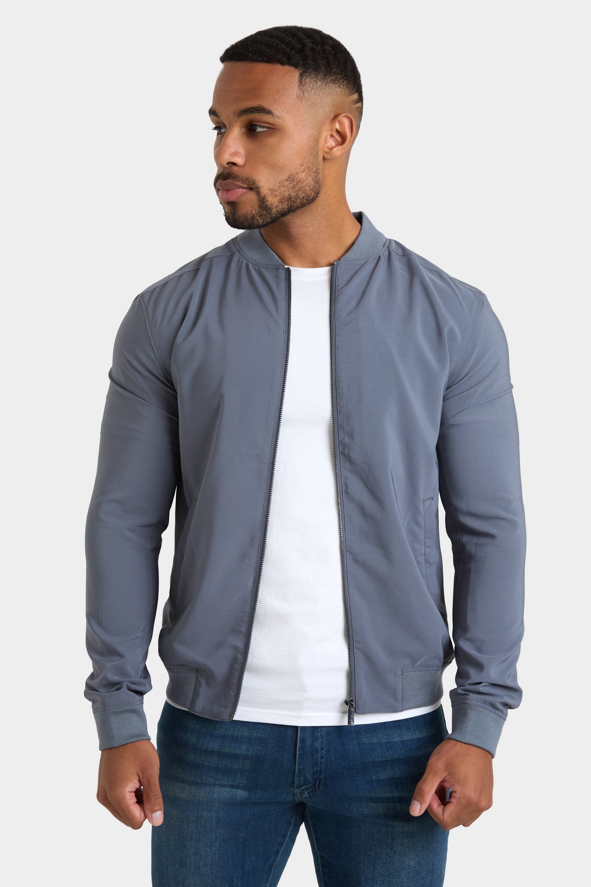 Light Weight Bomber Jacket in Graphite M