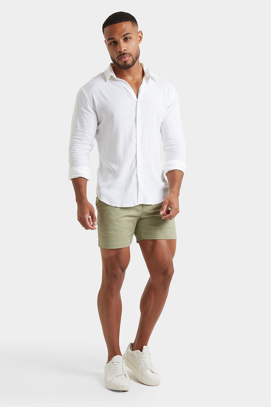 Athletic Fit Chino Shorts 5" in Sage - TAILORED ATHLETE - USA