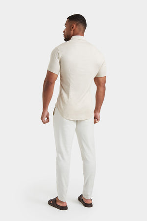 Linen Blend Shirt in Stone - TAILORED ATHLETE - USA