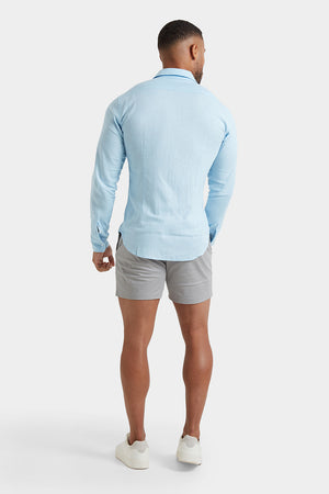 Linen Blend Shirt in Light Blue - TAILORED ATHLETE - USA