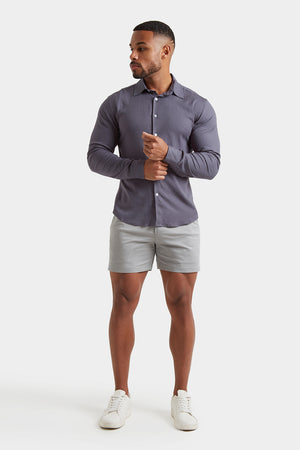 Linen Blend Shirt in Denim - TAILORED ATHLETE - USA