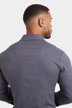 Linen Blend Shirt in Denim - TAILORED ATHLETE - USA