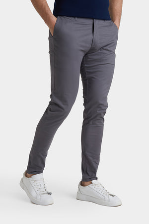 Athletic Fit Chino Pants in Dark Grey - TAILORED ATHLETE - USA