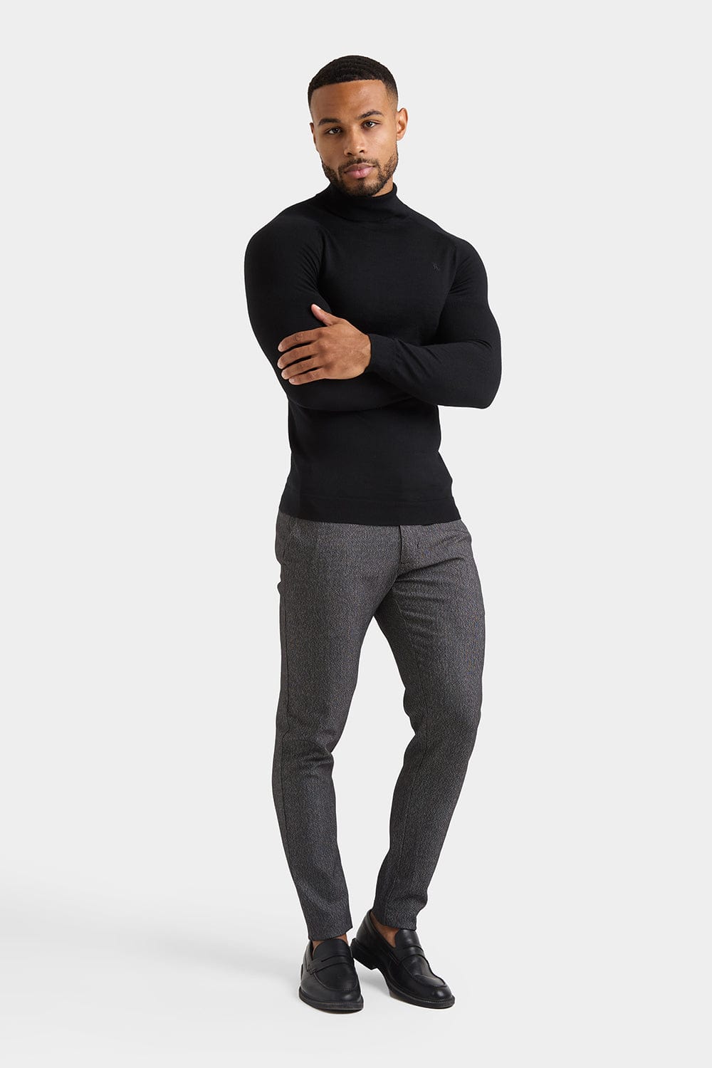 Muscle fit roll neck best sale