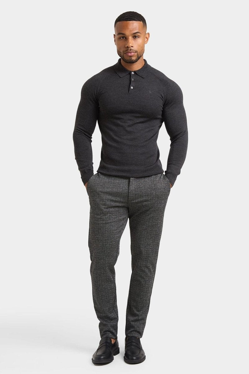 Merino Wool Polo Shirt in Forest Marl - TAILORED ATHLETE - USA