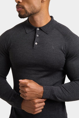 Merino Wool Polo Shirt in Forest Marl - TAILORED ATHLETE - USA