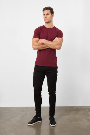 Premium Athletic Fit T-shirt In Burgundy - TAILORED ATHLETE - USA