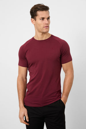 Premium Athletic Fit T-shirt In Burgundy - TAILORED ATHLETE - USA