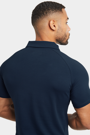 Jersey Buttonless Polo Shirt in Navy - TAILORED ATHLETE - USA