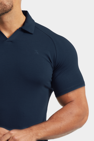 Jersey Buttonless Polo Shirt in Navy - TAILORED ATHLETE - USA