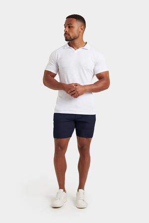 Linen-blend Shorts in Navy - TAILORED ATHLETE - USA