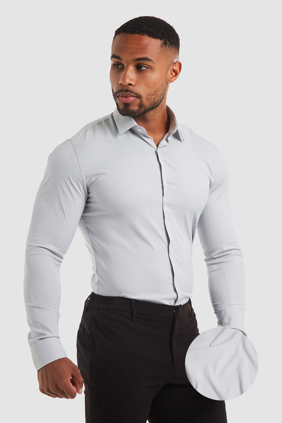 Performance Business Shirt in Navy Stripe - TAILORED ATHLETE - USA