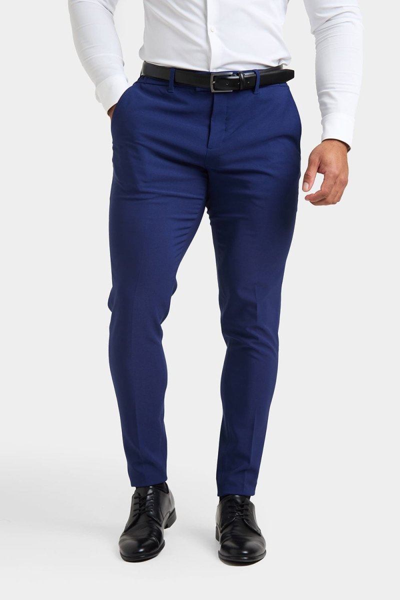 True Athletic Fit Tech Suit Pants in Ink Blue