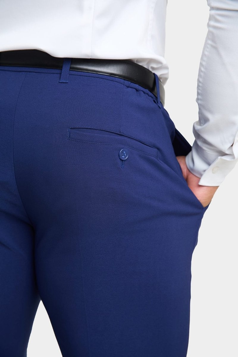 mens athletic fit dress pants True Tech Suit in Ink Blue Color:Cameo Blue fancy_baby_costume Barry. Wang Mens Western store please visit our