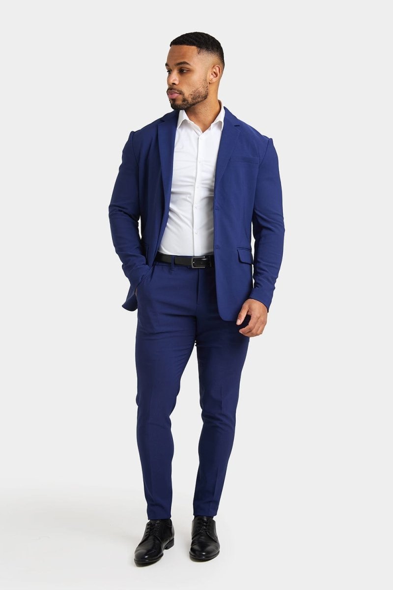 True Athletic Fit Tech Suit Pants in Ink Blue - TAILORED ATHLETE - USA
