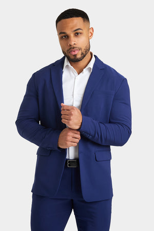 True Athletic Fit Tech Suit Jacket in Ink Blue - TAILORED ATHLETE - USA