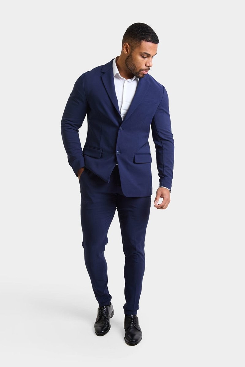 True Athletic Fit Tech Suit Pants in Navy - TAILORED ATHLETE - USA