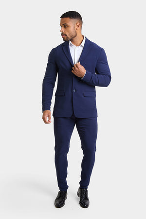 True Muscle Fit Tech Suit Jacket in Navy - TAILORED ATHLETE - USA