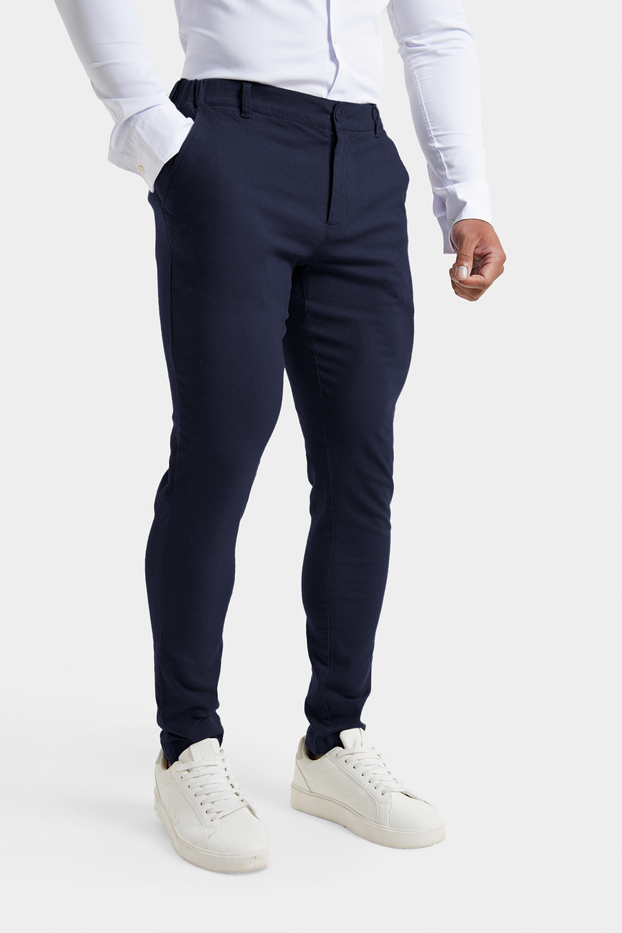 Linen-Blend Pants in Navy - TAILORED ATHLETE - USA