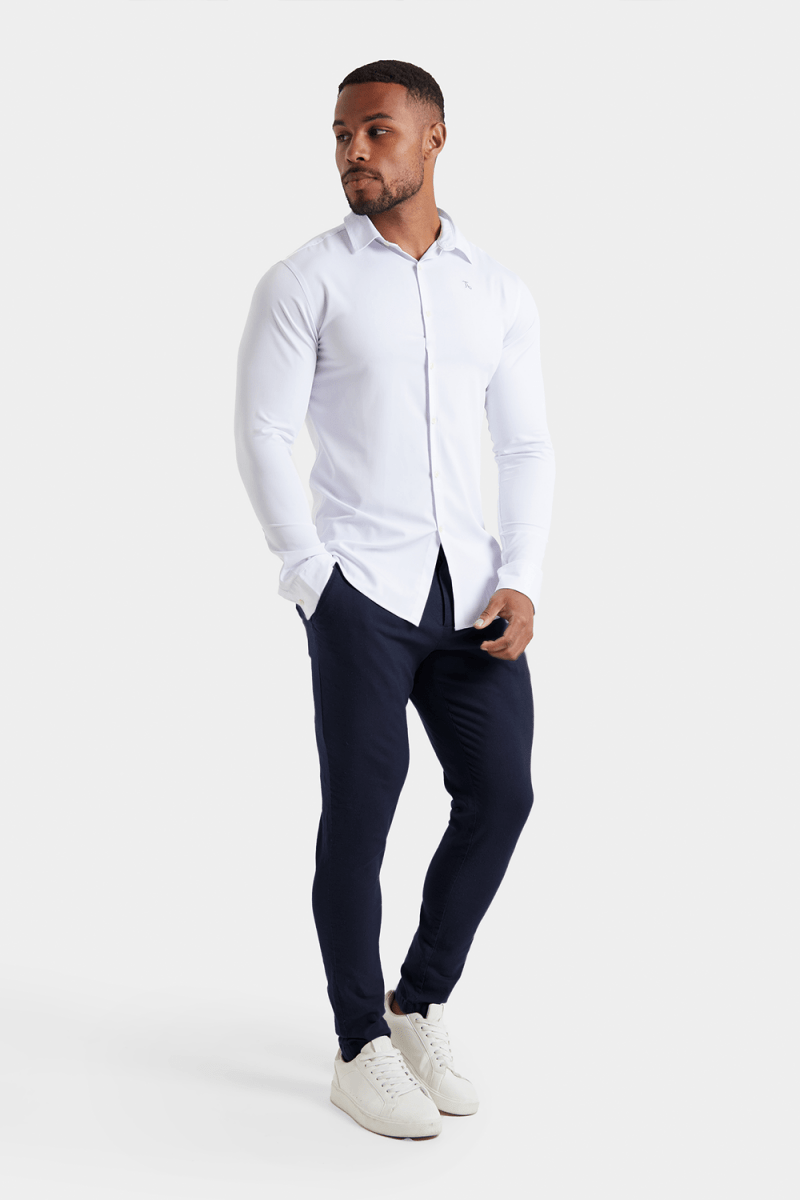 Linen-Blend Pants in Navy - TAILORED ATHLETE - USA