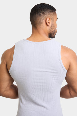 Needle Out Ribbed Vest in Dove Grey - TAILORED ATHLETE - USA