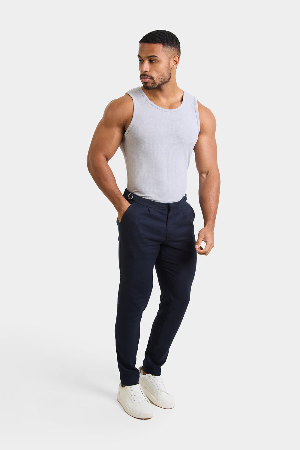 Linen-Blend Crop Top & Pants Set | Crop top pants set, Top pants set,  Clothes for women