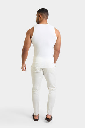 Needle Out Ribbed Vest in Chalk - TAILORED ATHLETE - USA