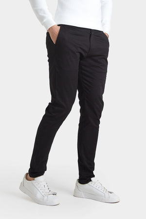 Athletic Fit Chino Pants in Black - TAILORED ATHLETE - USA