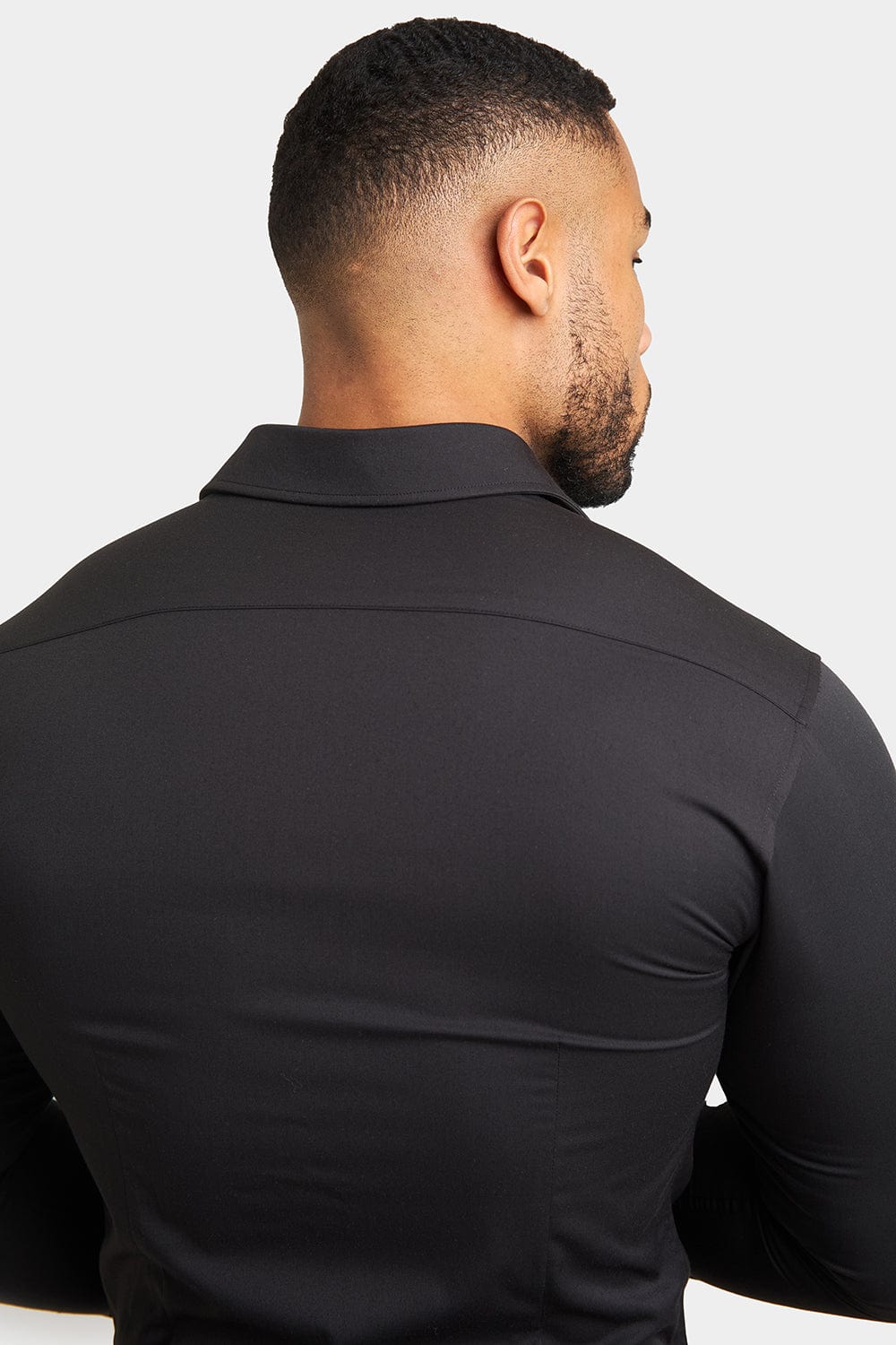 Athletic Fit Dress Shirt in Black - TAILORED ATHLETE