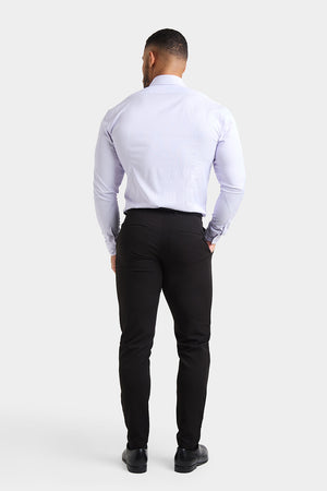 Performance Business Shirt in Lilac Fine Stripe - TAILORED ATHLETE - USA
