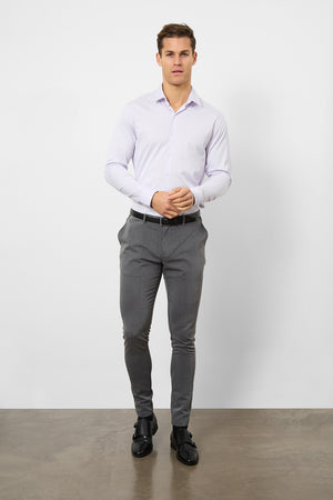 Performance Business Shirt in Lilac/White Bengal Stripe - TAILORED ATHLETE - USA