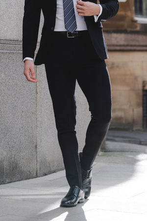 Black Suit Trousers for Men Stretch Slim Fit Cropped Pants Gray Skinny  Smart Casual Capri Pants