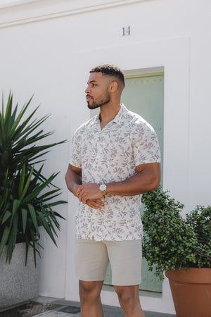 Tonal Leaf Print Shirt - TAILORED ATHLETE - USA