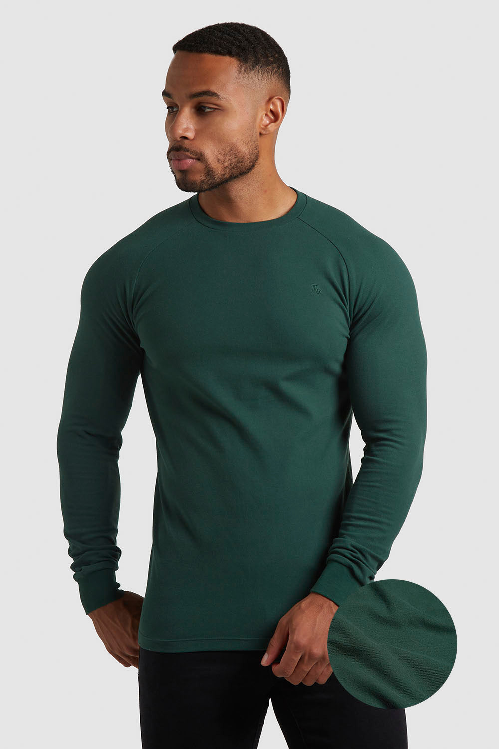 Pique Long Sleeve T-Shirt in Racing Green