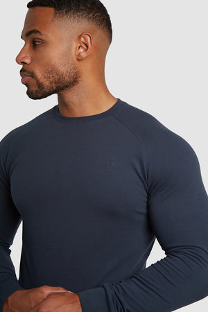 Pique Long Sleeve T-Shirt in Battleship Grey - TAILORED ATHLETE - USA