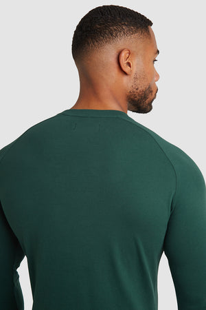 Pique Long Sleeve T-Shirt in Racing Green - TAILORED ATHLETE - USA