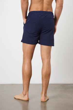 Plain Swim Short in Navy - Longer Length - TAILORED ATHLETE - USA