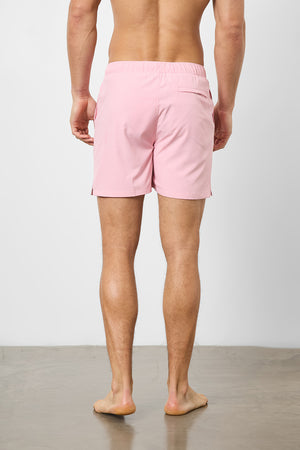 Plain Swim Short in Pale Pink - Longer Length - TAILORED ATHLETE - USA