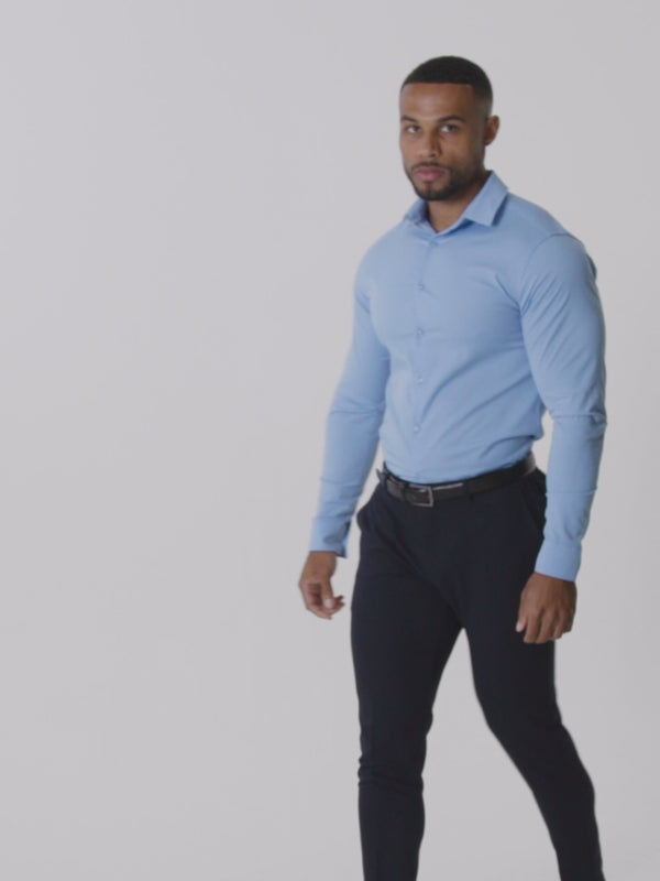 Athletic Fit Dress Shirt in Light Blue