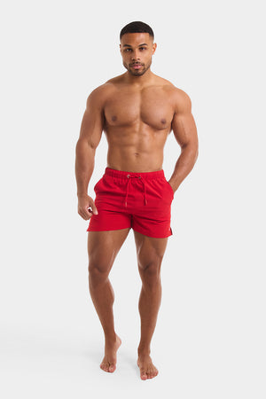 Plain Swim Shorts in Red - TAILORED ATHLETE - USA