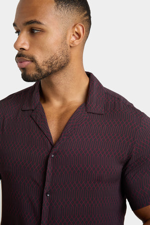 Printed Shirt in Black Retro - TAILORED ATHLETE - USA