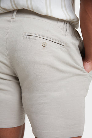 Linen-blend Shorts in Stone - TAILORED ATHLETE - USA