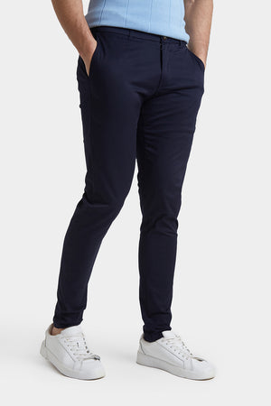 Athletic Fit Chino Pants in Navy - TAILORED ATHLETE - USA