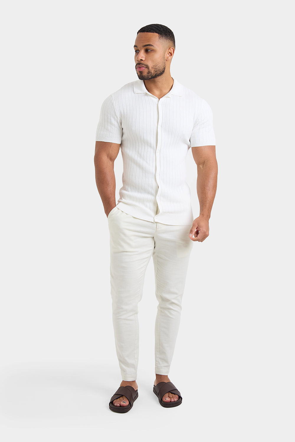 Ribbed T-Shirt in White - TAILORED ATHLETE - USA
