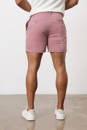 Athletic Fit Chino Shorts 5'' in Dusky Pink - TAILORED ATHLETE - USA