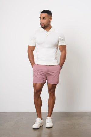 Athletic Fit Chino Shorts 5'' in Dusky Pink - TAILORED ATHLETE - USA