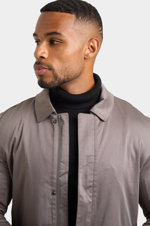 Shower Resistant Collared Coat in Mole - TAILORED ATHLETE - USA