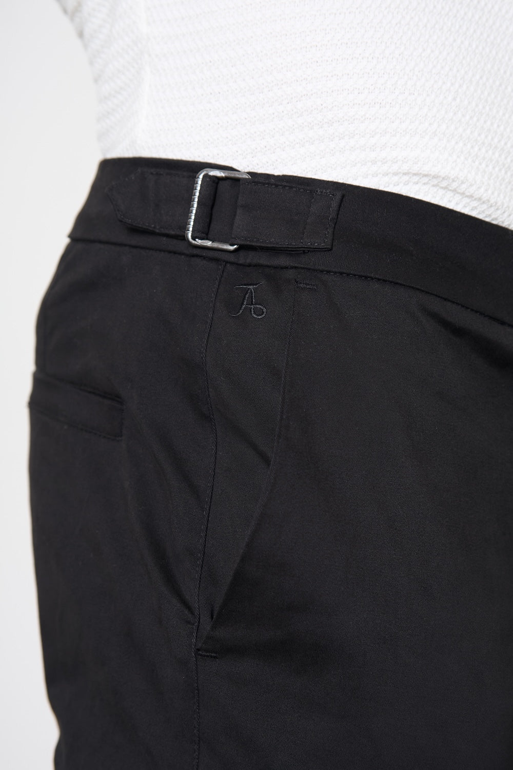 Smart Chino Side Adjuster Pants in Black