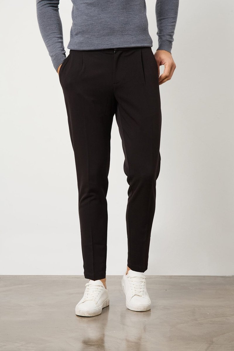 mens black pleated dress pants Kosheko Men's Pleated Straight Wide Leg Suit Pants Casual Business Dress Pant Big Tall Zipper Fly Baggy Trousers with Pockets Black Xxxxl, Size: 4XL